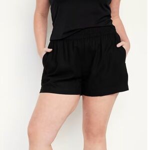 Old Navy High-Waisted Linen-Blend Pull-On Shorts L